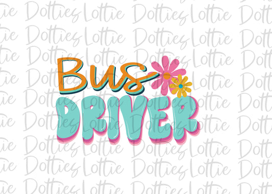 Bus Driver - PNG - Back To School - Sublimation - Digital Download