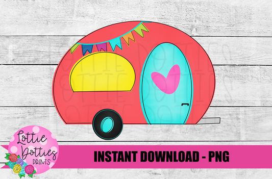 Camper Png - Camping Sublimation Design - Glamping - Happy Camper - Digital Download