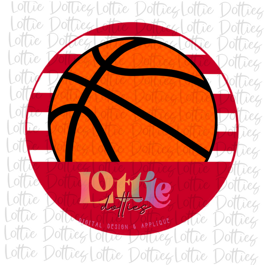 Basketball Circle  - PNG - Basketball  - Digital Download - Cardinal