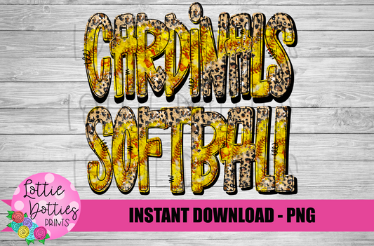 Cardinals Softball  PNG - Softball - Cardinals Sublimation design - Digital Download