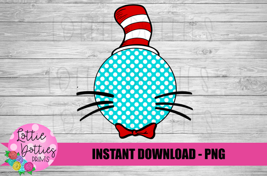 Read Across America PNG - Cat Circle - Digital Download - Read Across America Circle