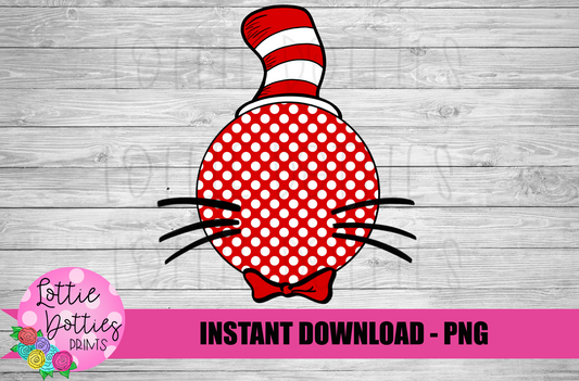 Read Across America PNG - Cat Circle - Digital Download - Read Across America Circle