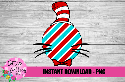 Read Across America PNG - Cat Circle - Digital Download - Read Across America Circle