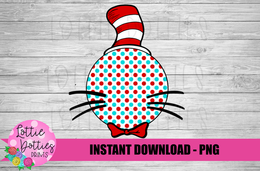 Read Across America PNG - Cat Circle - Digital Download - Read Across America Circle