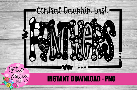 Central Dauphin East Panthers  PNG - Panthers Sublimation  - Digital Download