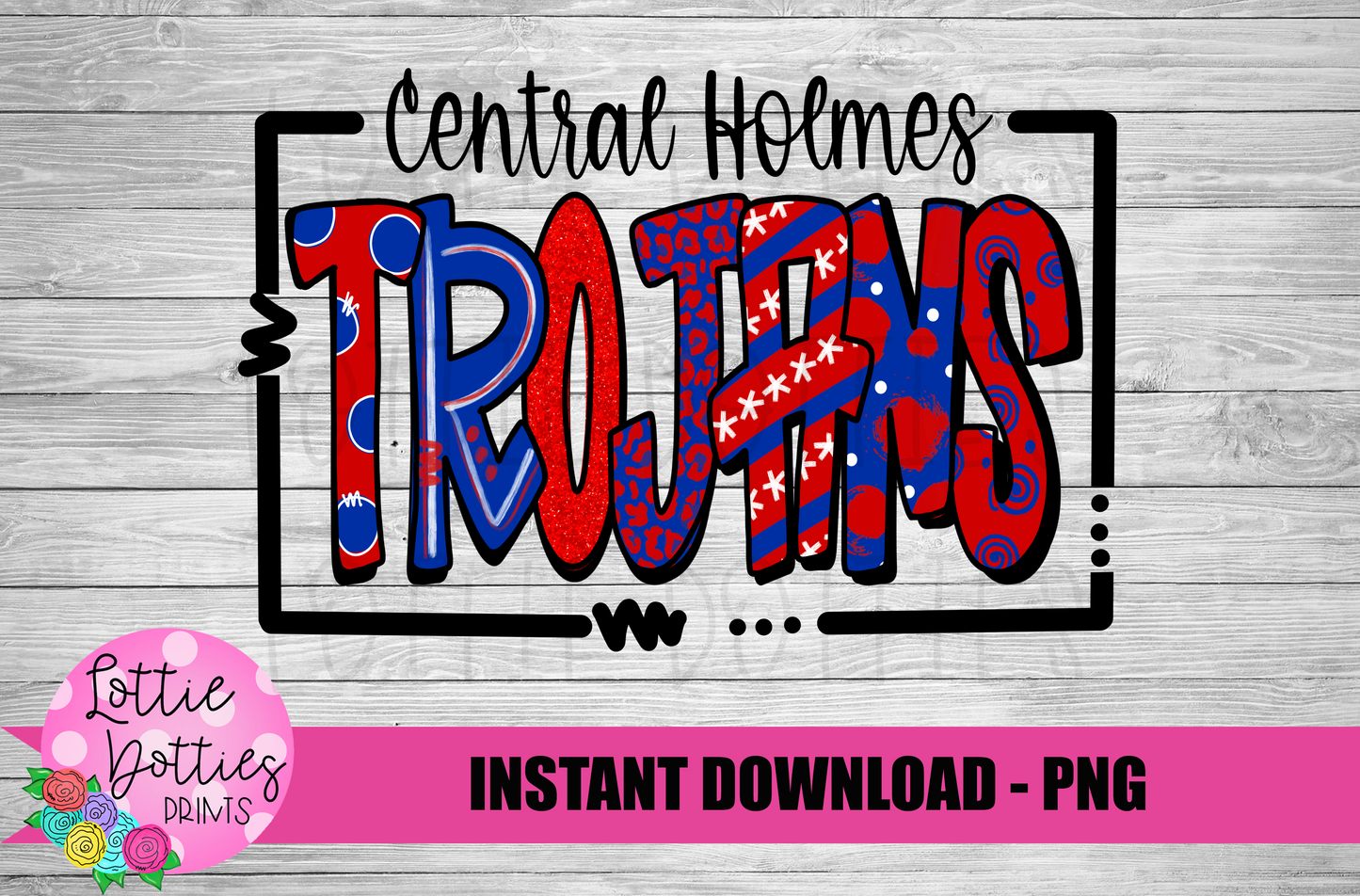 Central Holmes Trojans PNG - Trojans sublimation design - Digital Download