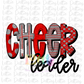 Cheer leader Png - Cheerleader Sublimation File - Red and Gray - Instant download - Digital Download