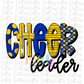 Cheer Leader  Png - Cheerleader Sublimation File -Royal and Yellow  - Instant download - Digital Download