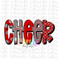 Cheer PNG - Cheerleader Sublimation File - Red and Gray  - Instant download - Digital Download