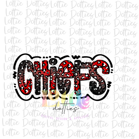 Chiefs Png - Chiefs Sublimation  - Digital Download - Red and Black Ombre