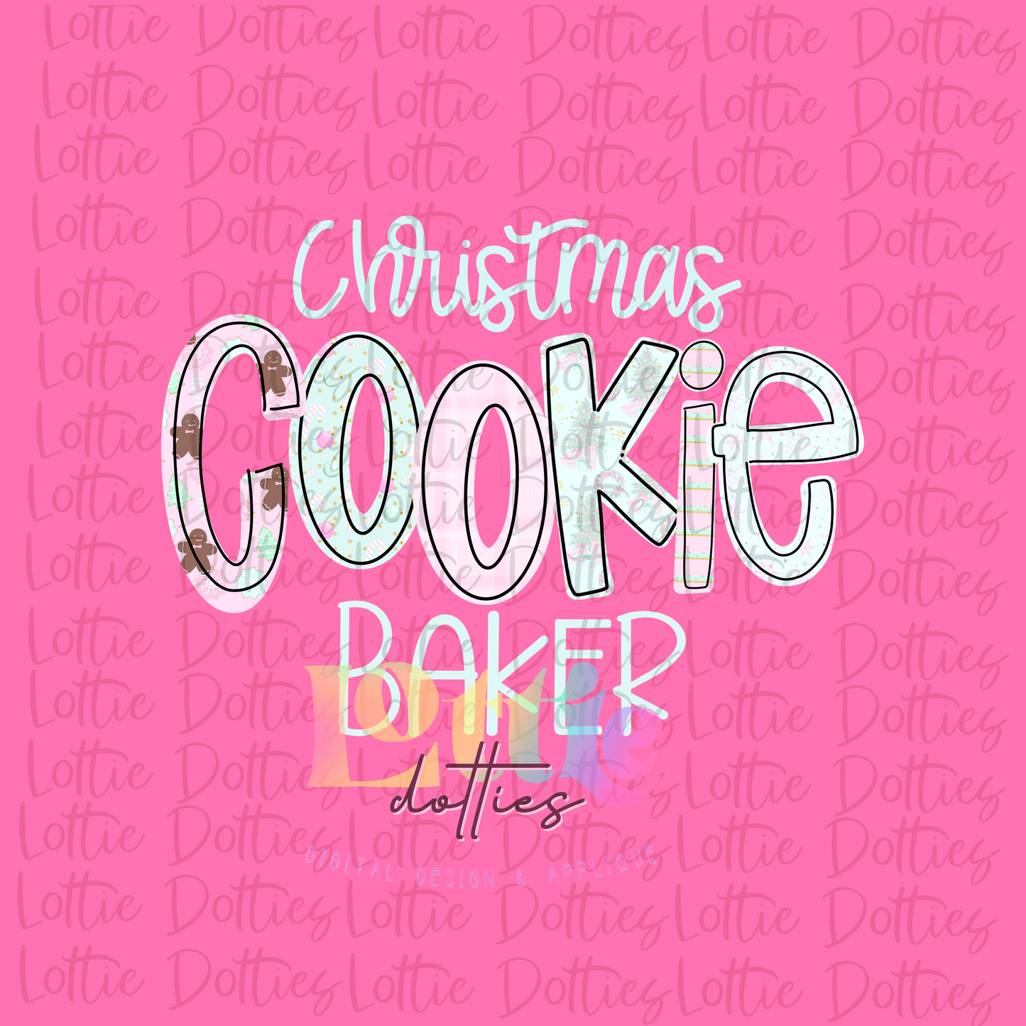 Christmas Cookie Baker - PNG - Christmas Sublimation - Digital Download