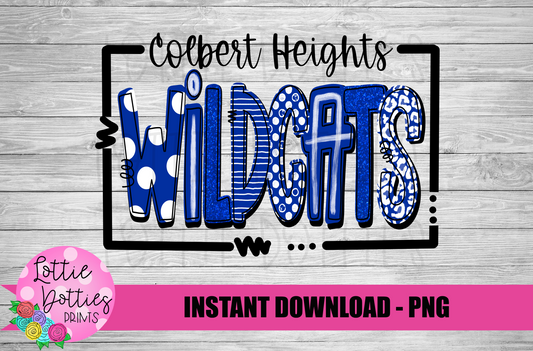 Colbert Heights  Wildcats  PNG - Wildcats -  sublimation design - Digital Download