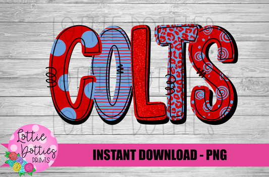 Colts PNG - Colts sublimation design - Digital Download