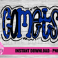 Comets - PNG - Comets - Sublimation - Digital Download - Royal and Black