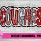 Cougars  Png - Sublimation Design - Cougars  Sublimation- Digital Download