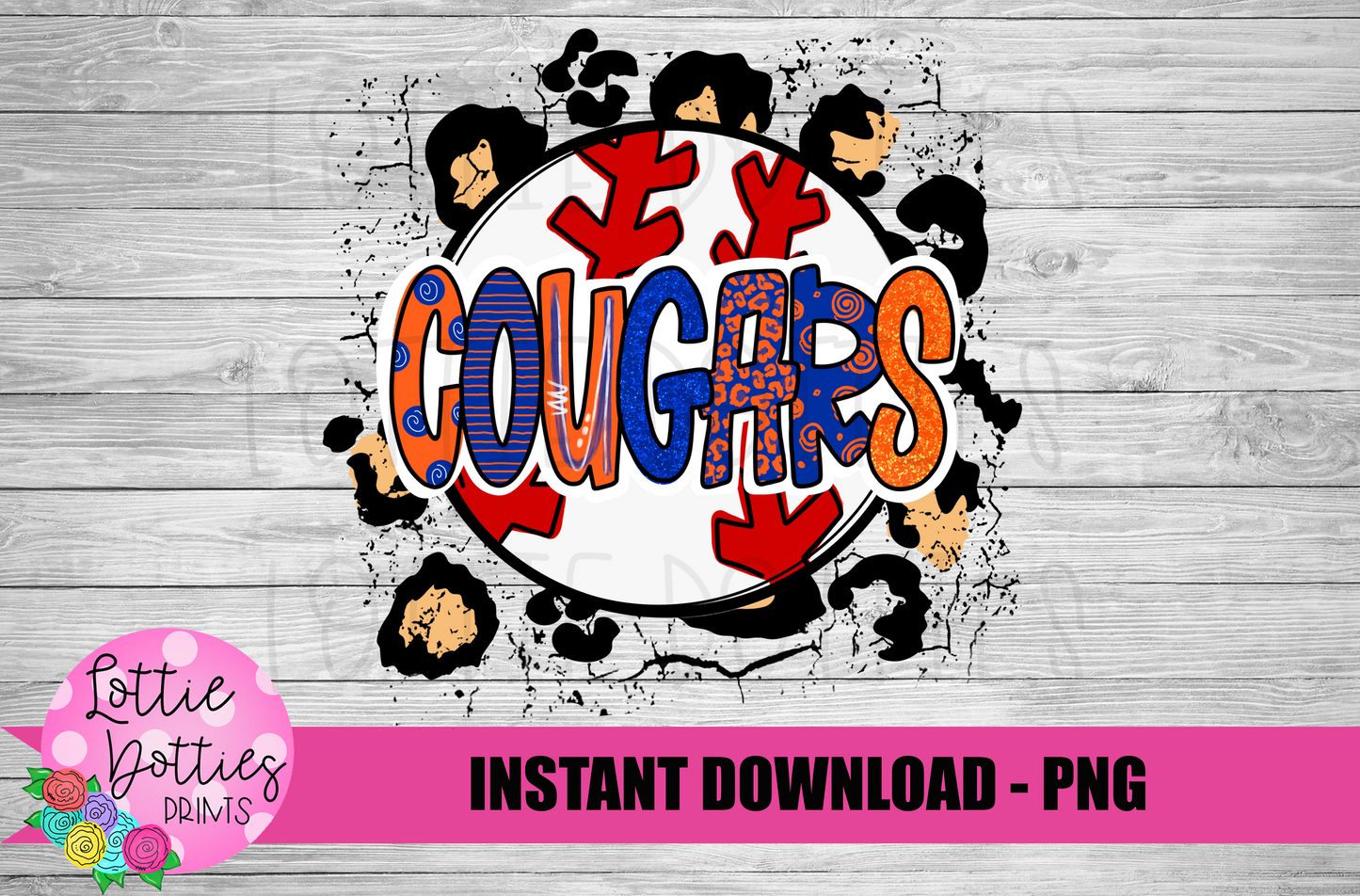 Cougars  Png - Sublimation Design - Cougars Baseball  Sublimation- Digital Download