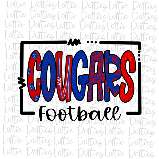 Cougars  Png - Sublimation Design - Cougars Football Sublimation- Digital Download