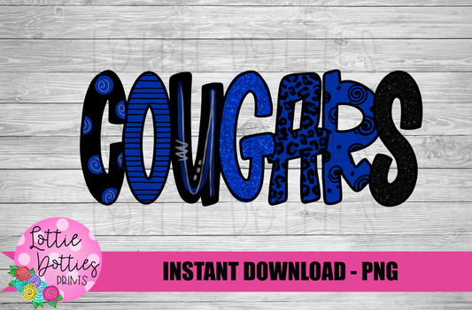 Cougars  Png - Sublimation Design - Cougars  Sublimation- Digital Download