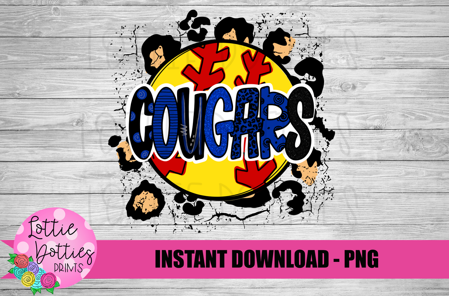 Cougars  Png - Sublimation Design - Cougars Softball  Sublimation- Digital Download