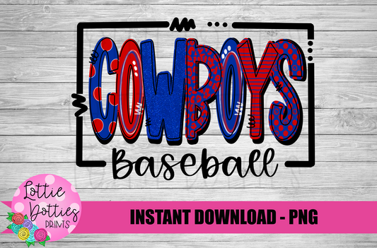 Baseball Cowboys  Png  - Cowboys Baseball Sublimation -  Digital Download