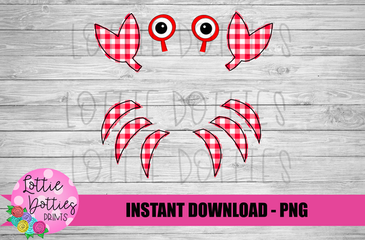 Crab Monogram   Png - Crab  Design - Crab Summer Design - Sublimation