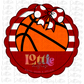 Basketball Scallop - PNG - Basketball  - Digital Download - Crimson