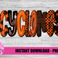 Cyclones PNG - Sublimation - Mascot Design - Orange and Black