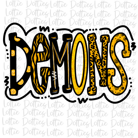Demons - PNG - Demons Sublimation - Digital Download