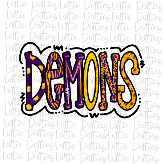 Demons - PNG - Demons Sublimation - Digital Download