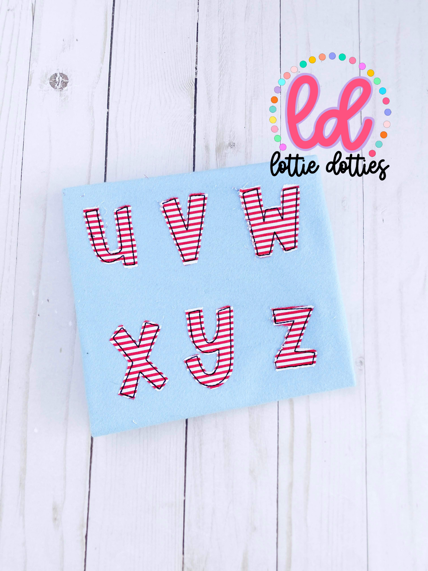 Lottie Dotties Doodle Applique Alphabet - Machine Embroidery Applique Design - Alphabet Applique - Instant Download  - Alpha Pack