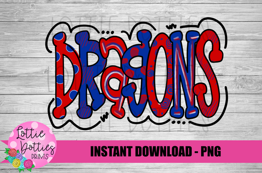 Dragons PNG - Instant Download - Digital Download - Dragona Sublimation Design