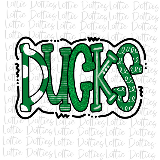 Ducks Png - Ducks Sublimation - Digital Download - Green and White