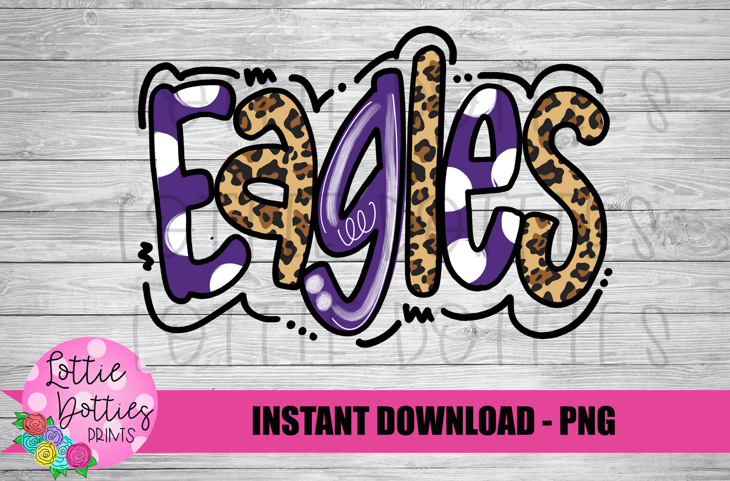 Eagles PNG - Eagles -  sublimation design - Digital Download - Purple, white and leopard