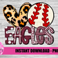Baseball Eagles Png - Baseball  Sublimation Design - Digital Download