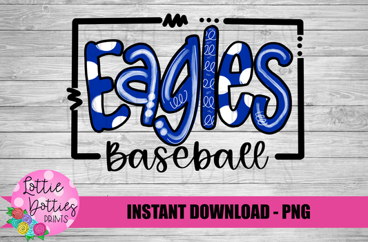 Baseball Eagles Png - Baseball  Sublimation Design - Digital Download