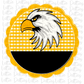 Eagle Scallop Design Png - Sublimation Design- Digital Download - Black and Gold