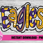 Eagles PNG - Eagles -  sublimation design - Digital Download - Purple and Gold