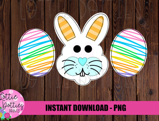 Trio Egg and Easter PNG - Easter - Sublimation - Digital Download