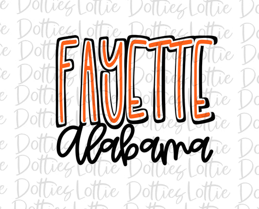 Fayette Alabama - PNG - Fayette - Sublimation