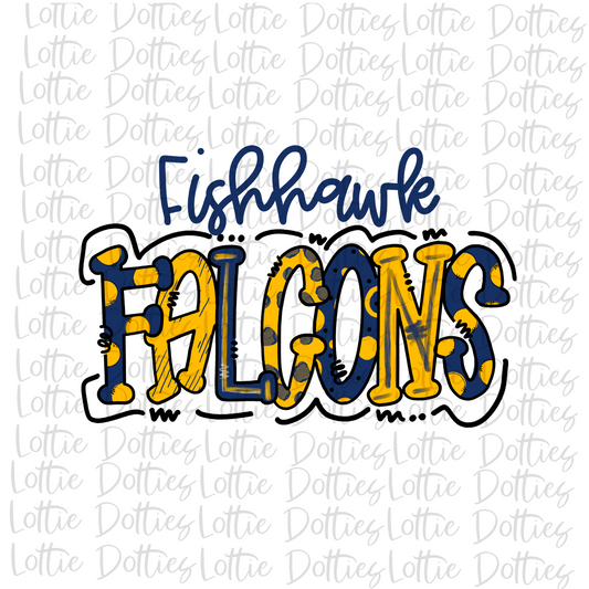 Fishhawk Falcons PNG - Falcons  -  Sublimation Design - Digital Download