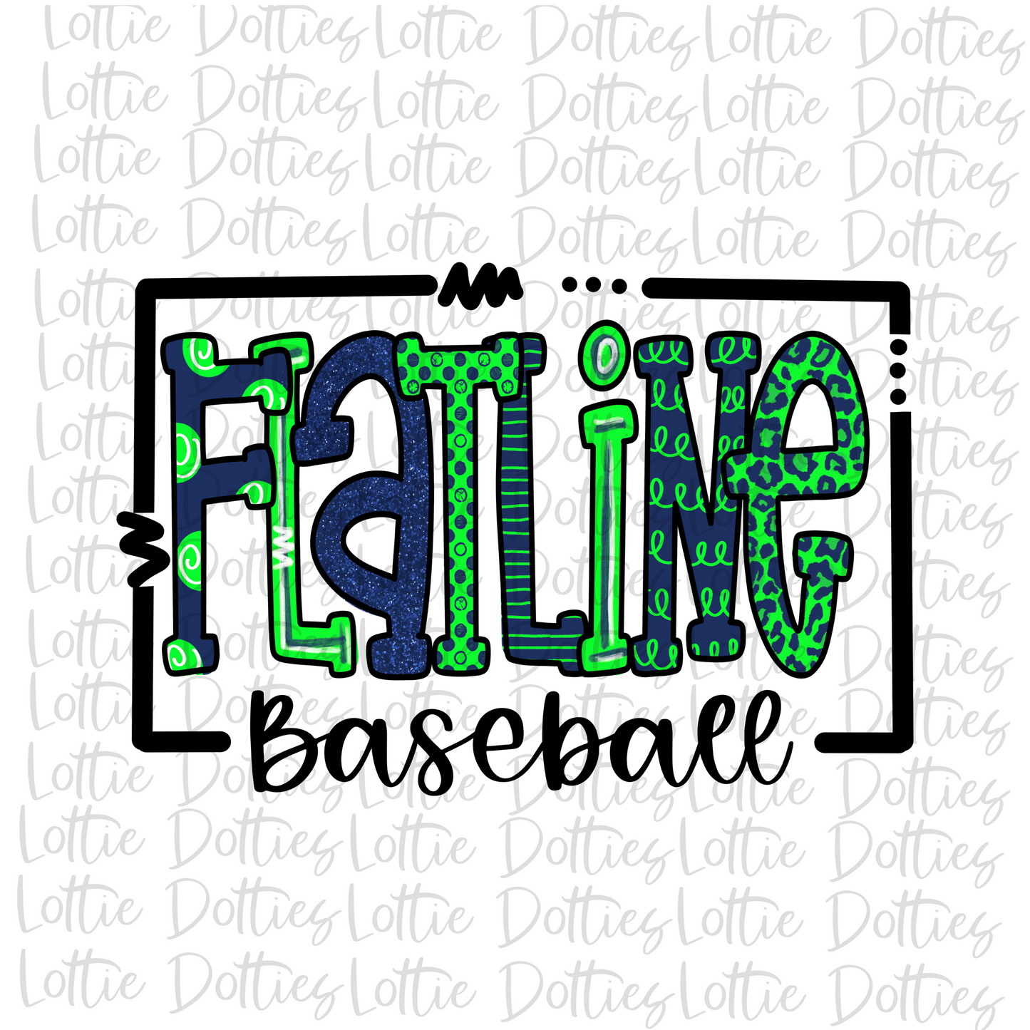 Flatline Baseball - PNG Flatline - Sublimation - Digital Download