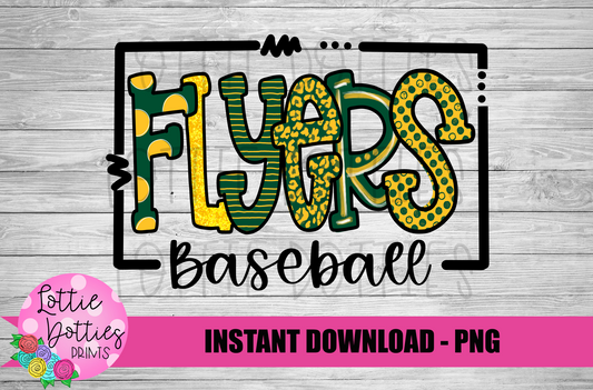 Flyers Baseball  Png  -  Digital Download - Baseball - Sublimation