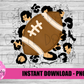 Football - Football Leopard Sublimation Design - Digital Download