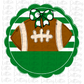 Football - PNG - Football Scallop   - Sublimation - Digital Download