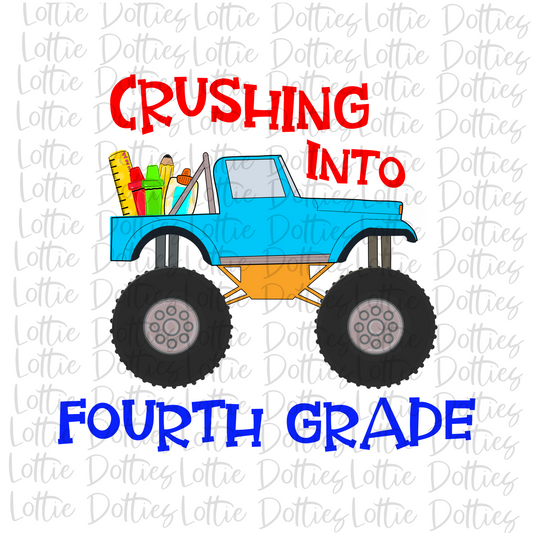 Crushing Into Fourth Grade - Monster Truck Png - Monster Truck Design - Monster Truck Design