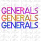 Generals PNG - Generals Sublimation  - Digital Download