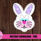 Bunny Girl  PNG - Easter Sublimation - Digital Download