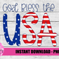 USA Png - Patriotic Sublimation Designs - Digital Download