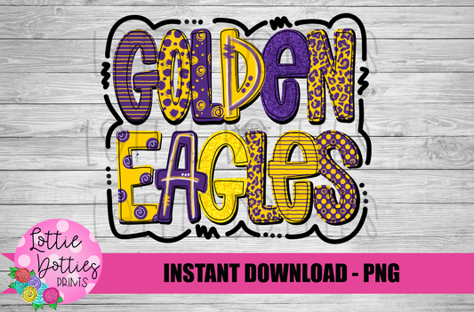 Golden Eagles PNG - Eagles -  sublimation design - Digital Download