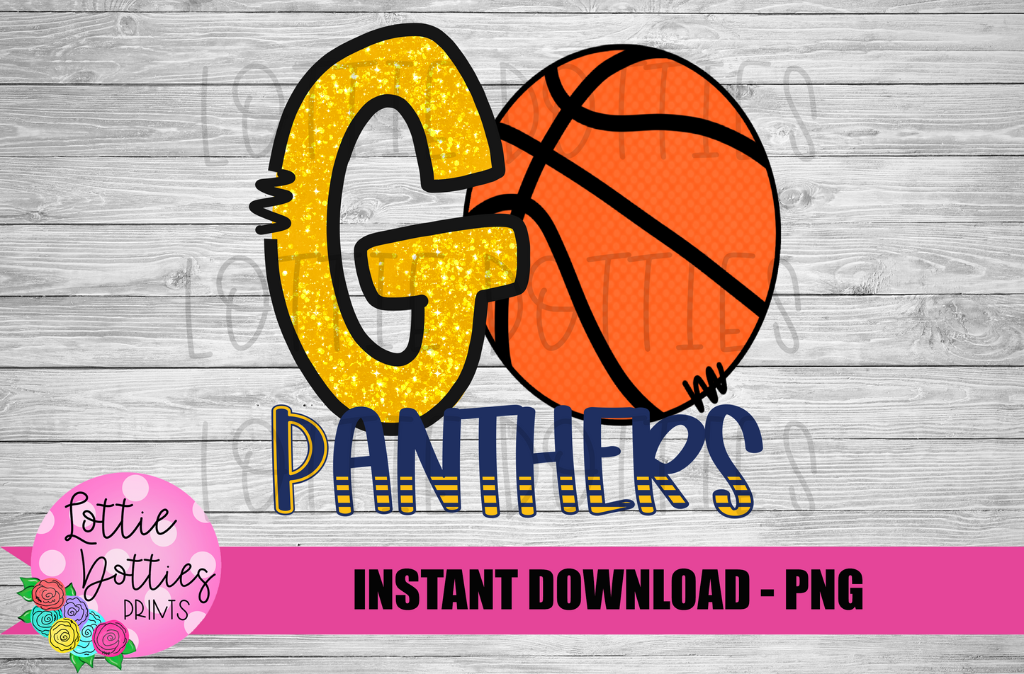 Go Panthers  PNG - Basketball - Panthers Sublimation  - Digital Download